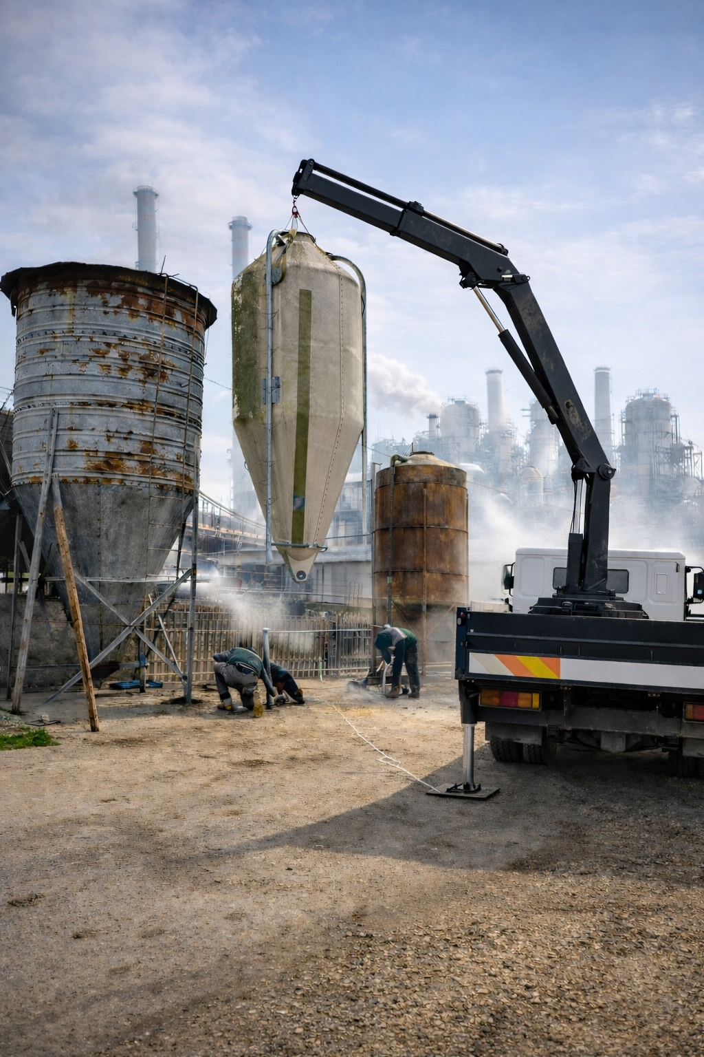 Daruzás, emelési munkálatok